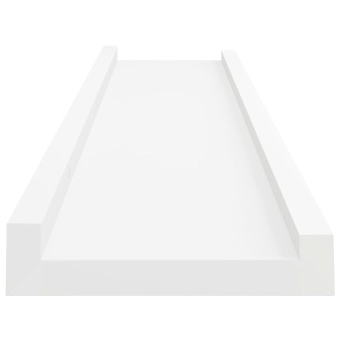 Étagères à rebord pour cadre photo 2 pcs Blanc 60x9x3 cm MDF – Image 3