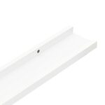 Étagères à rebord pour cadre photo 2 pcs Blanc 80x9x3 cm MDF – Image 5