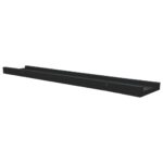 Étagères à rebord pour cadre photo 2 pcs Noir 60x9x3 cm MDF – Image 4