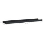 Étagères à rebord pour cadre photo 2 pcs Noir 60x9x3 cm MDF – Image 6