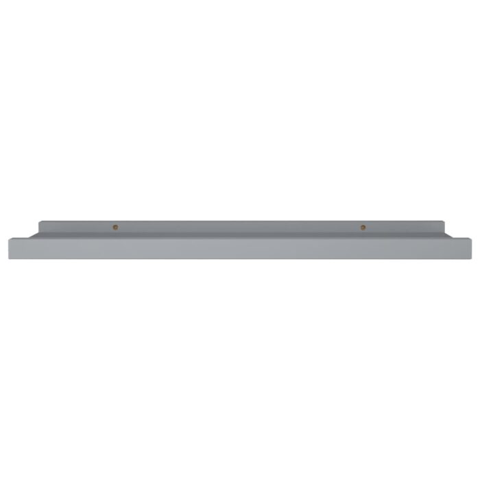 Étagères à rebord pour cadre photo 2 pcs Gris 60x9x3 cm MDF – Image 2