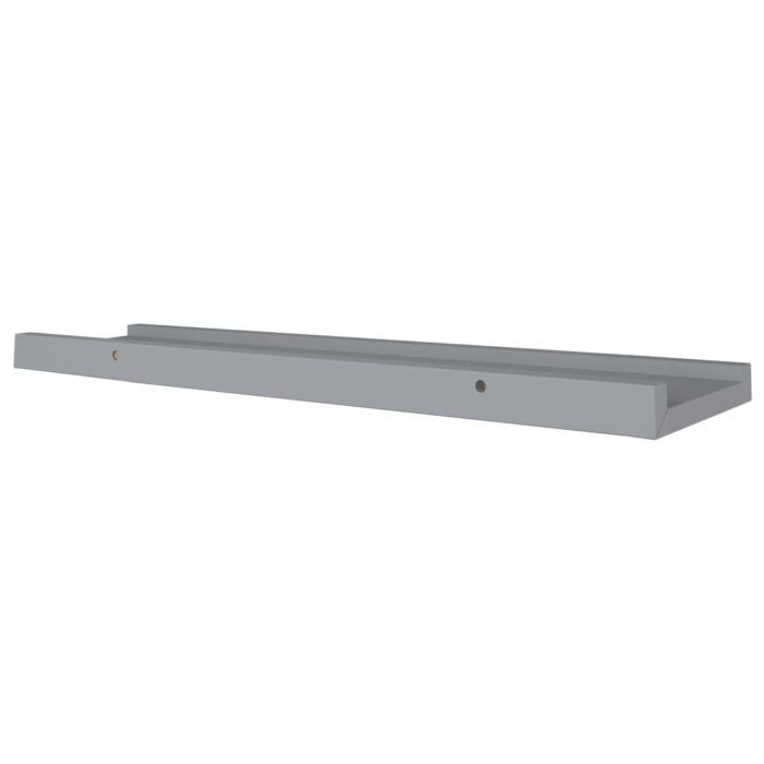 Étagères à rebord pour cadre photo 2 pcs Gris 60x9x3 cm MDF – Image 4
