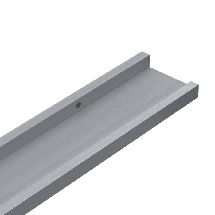 Étagères à rebord pour cadre photo 2 pcs Gris 60x9x3 cm MDF – Image 5
