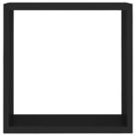 Étagères murales sous forme de cube 3 pcs Noir MDF – Image 5