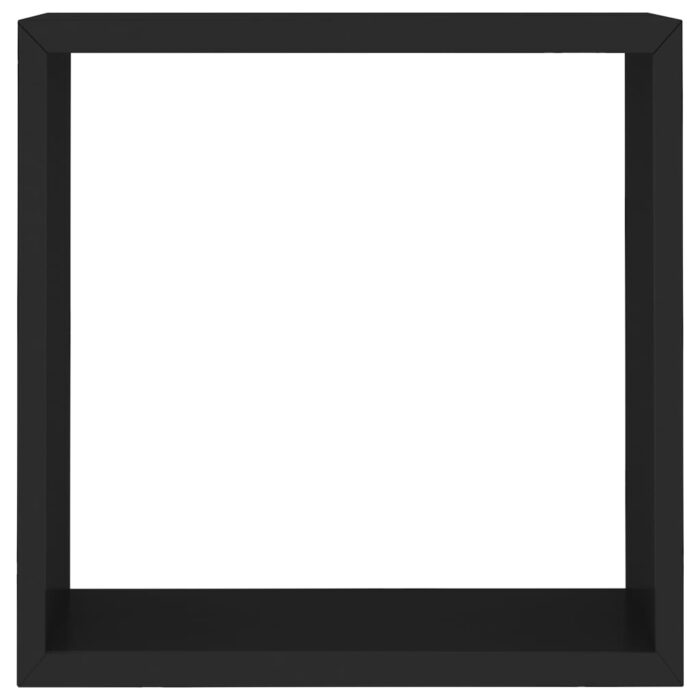 Étagères murales sous forme de cube 3 pcs Noir MDF – Image 5