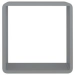 Étagères murales sous forme de cube 3 pcs Gris MDF – Image 6