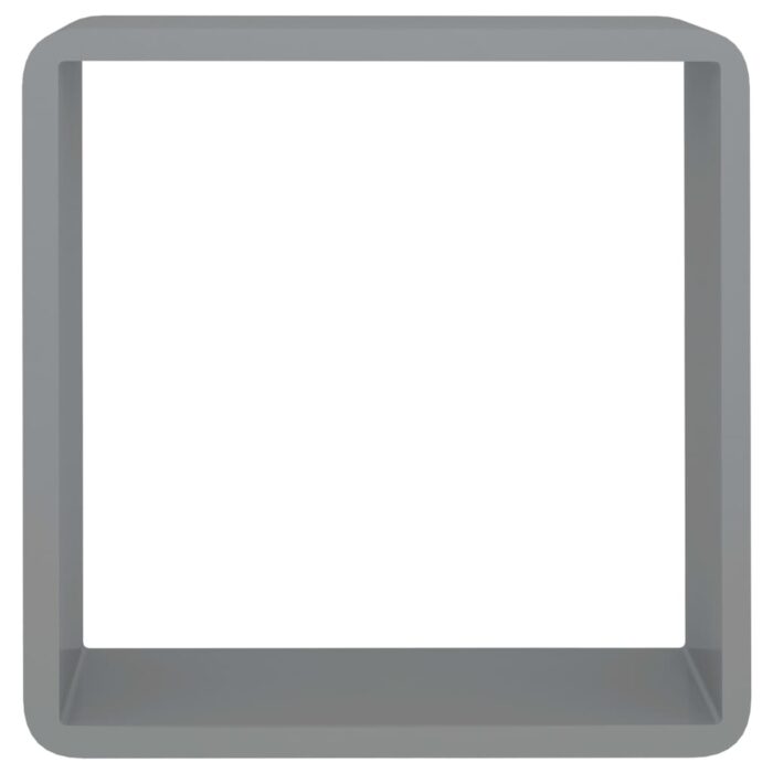 Étagères murales sous forme de cube 3 pcs Gris MDF – Image 6
