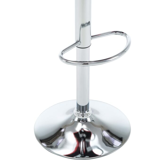 Tabourets de bar lot de 2 blanc similicuir – Image 6