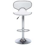 Tabourets de bar 2 pcs blanc similicuir – Image 2