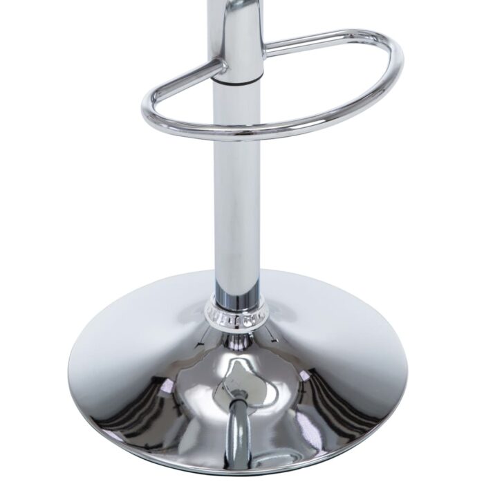 Tabourets de bar lot de 2 crème similicuir – Image 6