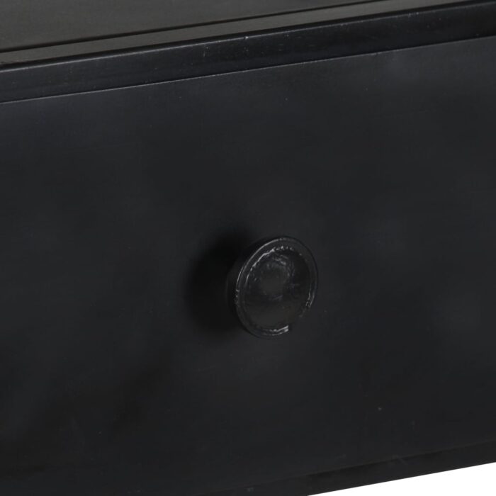 Bibliothèque 60x35x180 cm Bois de manguier brut et fer – Image 4