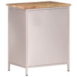 Table de chevet 40x30x50 cm Bois de manguier brut – Image 5