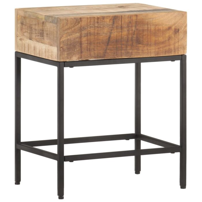 Table d'appoint 40x30x50 cm Bois massif de manguier brut – Image 1