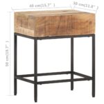 Table d'appoint 40x30x50 cm Bois massif de manguier brut – Image 4