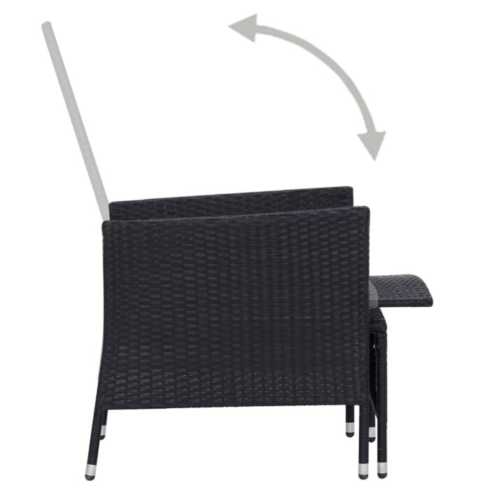 VXL8720286083222_g_en_hd_4.jpg Chaise inclinable de jardin avec coussins Résine tressée Noir – Image 4