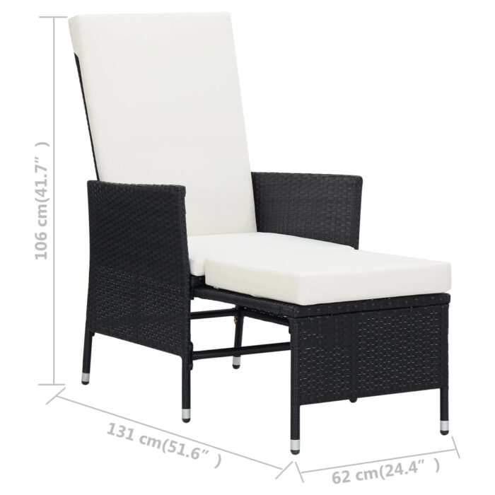 VXL8720286083222_g_en_hd_7.jpg Chaise inclinable de jardin avec coussins Résine tressée Noir – Image 7