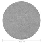 Gazon artificiel avec picots Dia.130 cm Gris Rond – Image 5