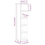 Armoires à CD 2 pcs Blanc 21x16x93,5 cm Aggloméré – Image 8