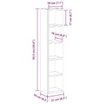 Armoires à CD 2 pcs Chêne sonoma 21x16x93,5 cm Aggloméré – Image 8