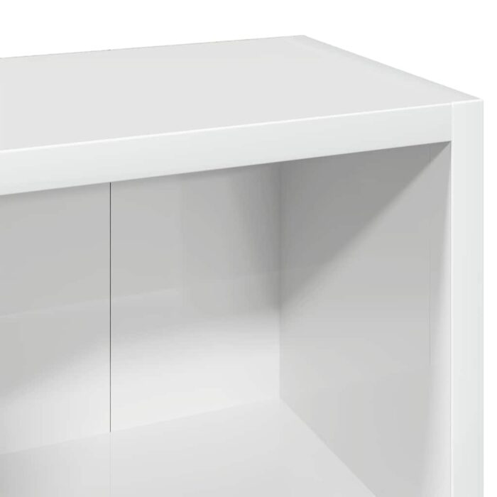 Armoires à CD 2 pcs Blanc brillant 21x16x93,5 cm – Image 6