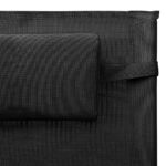 Chaise longue textilène noir et gris – Image 5