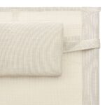 Chaise longue textilène crème et gris – Image 5