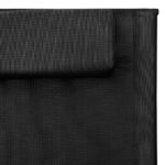 Chaise longue textilène noir et gris – Image 5
