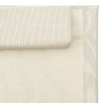 Chaises longues textilène lot de 2 crème et gris – Image 6