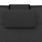 Chaise longue Textilène et aluminium Noir – Image 5