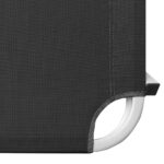 Chaise longue aluminium et textilène noir – Image 5