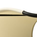 Chaise longue double avec auvent textilène vert et crème – Image 4