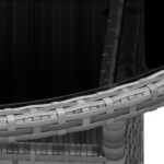 Table de jardin Ø80x75 cm Verre trempé/résine tressée Gris – Image 2