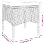 Jeu de chaise et tabouret de jardin 4 pcs Résine tressée Gris – Image 10
