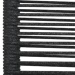 Chaises de jardin lot de 4 Corde en coton et acier Noir – Image 5