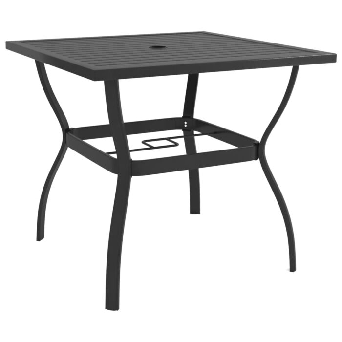 Table de jardin Anthracite 81,5x81,5x72 cm Acier – Image 1