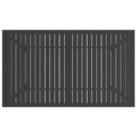 Table de jardin Anthracite 140x80x72 cm Acier – Image 3