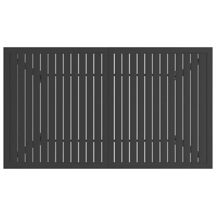 Table de jardin Anthracite 140x80x72 cm Acier – Image 3