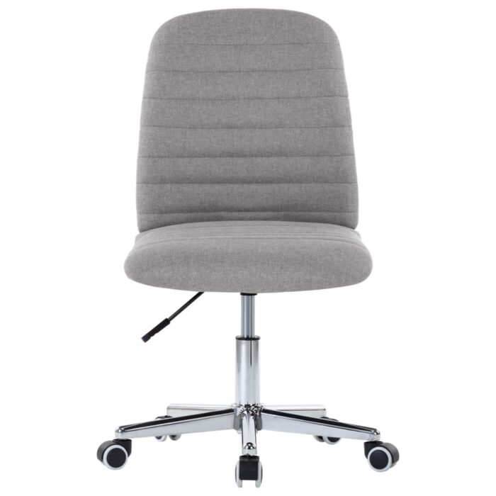 Chaises à manger lot de 4 gris clair tissu – Image 2
