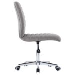Chaises à manger lot de 4 gris clair tissu – Image 3