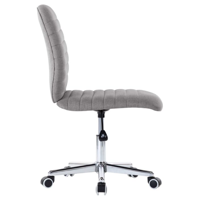 Chaises à manger lot de 4 gris clair tissu – Image 3