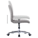 Chaises à manger lot de 4 gris clair tissu – Image 4