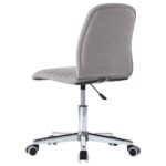 Chaises à manger lot de 4 gris clair tissu – Image 5