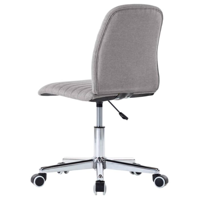 Chaises à manger lot de 4 gris clair tissu – Image 5