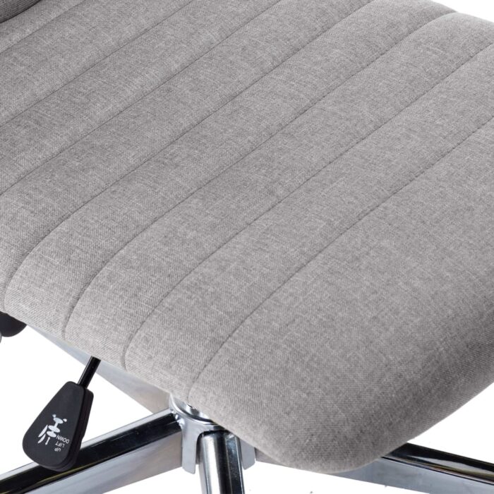 Chaises à manger lot de 4 gris clair tissu – Image 6