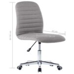 Chaises à manger lot de 4 gris clair tissu – Image 8