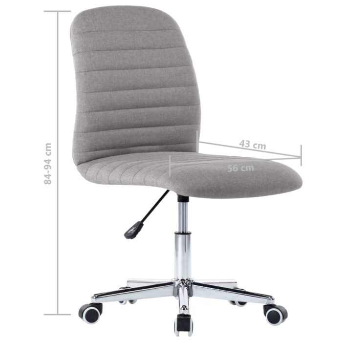 Chaises à manger lot de 4 gris clair tissu – Image 8