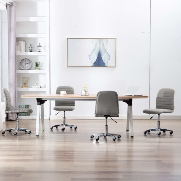 VXL8720286091746_m_en_hd_1.jpg Chaises à manger lot de 4 gris clair tissu – Image 1