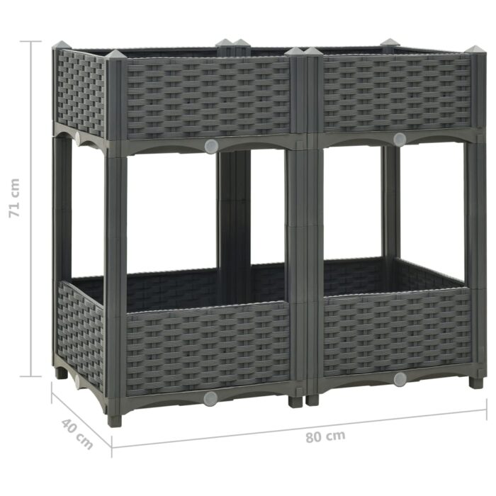 Lit surélevé 80x40x71 cm Polypropylène – Image 4