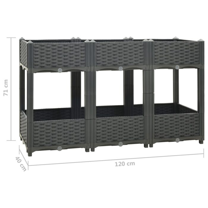 Lit surélevé 120x40x71 cm Polypropylène – Image 4