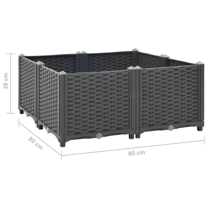 Lit surélevé 80x80x38 cm Polypropylène – Image 4